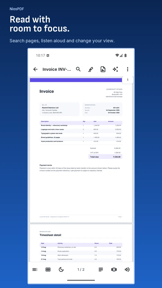 NiosPDF 2.0 Android PDF reader
