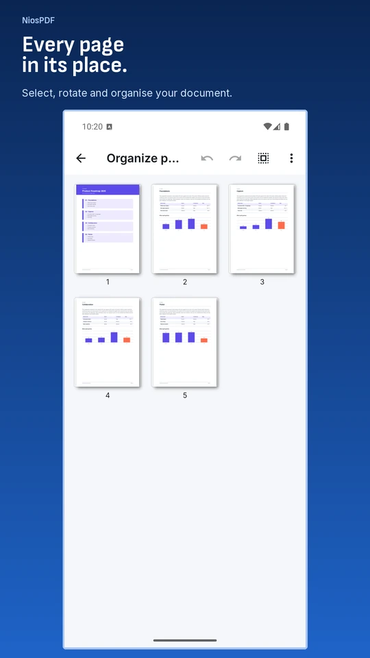 NiosPDF 2.0 page organiser