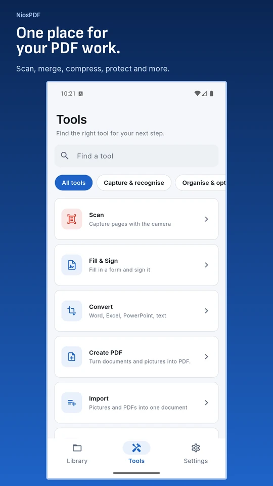 NiosPDF 2.0 PDF tools hub